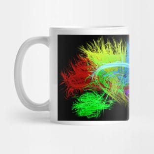 Human brain nerve tracts, illustration, (F035/7627) Mug